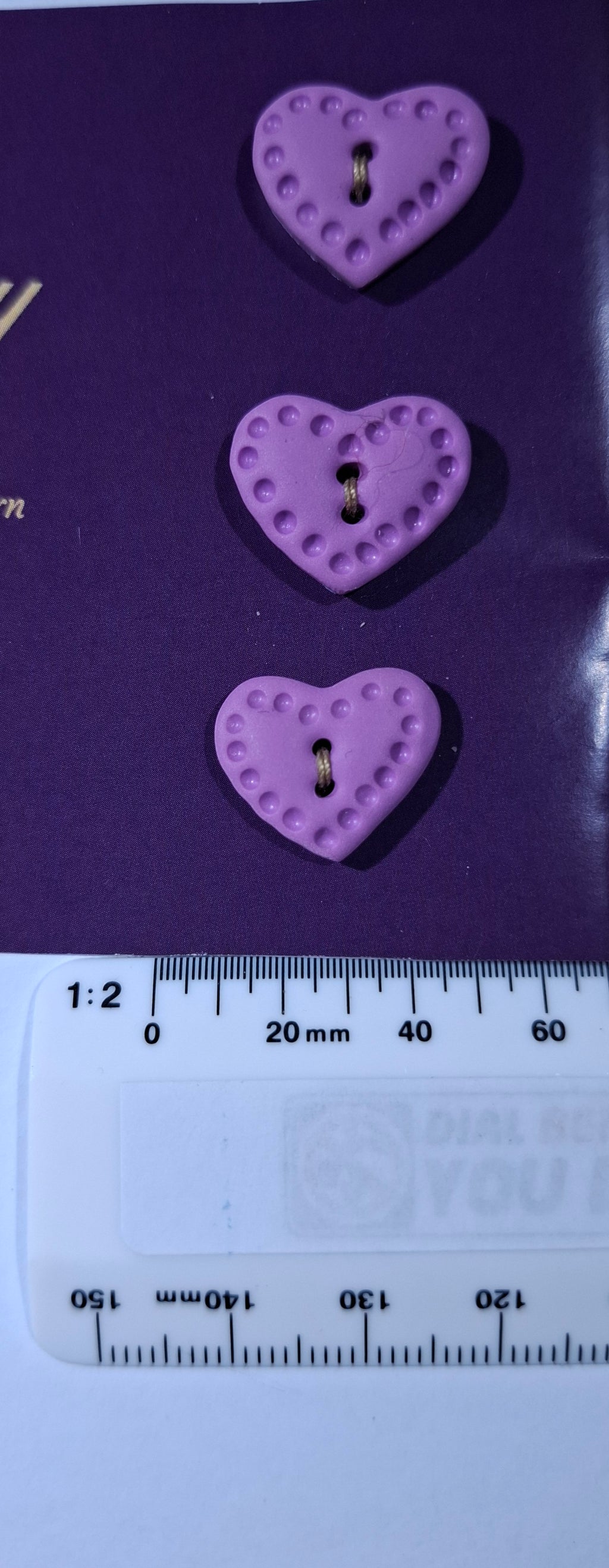 Heart Purple Dot Buttons