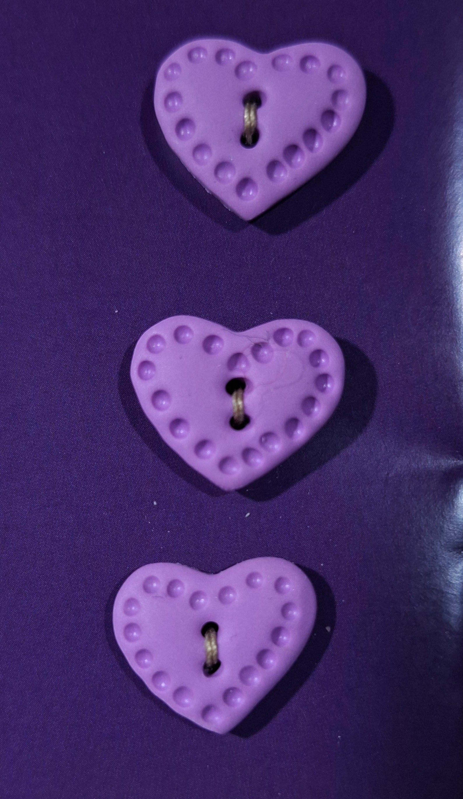 Heart Purple Dot Buttons
