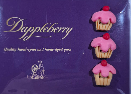 Cup Cake Pink Buttons