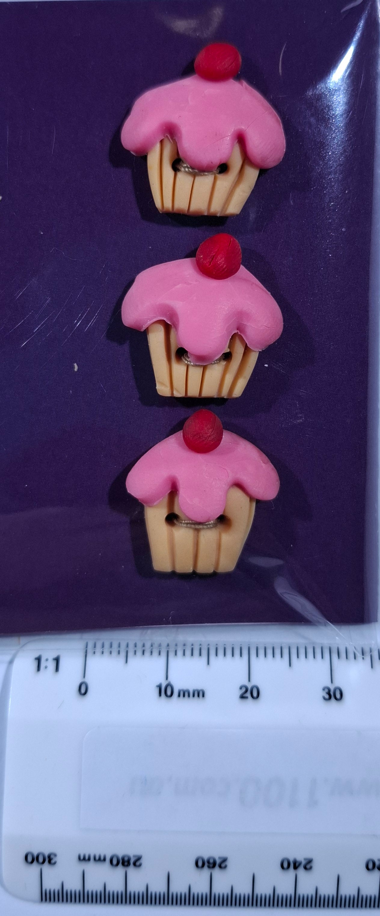 Cup Cake Pink Buttons