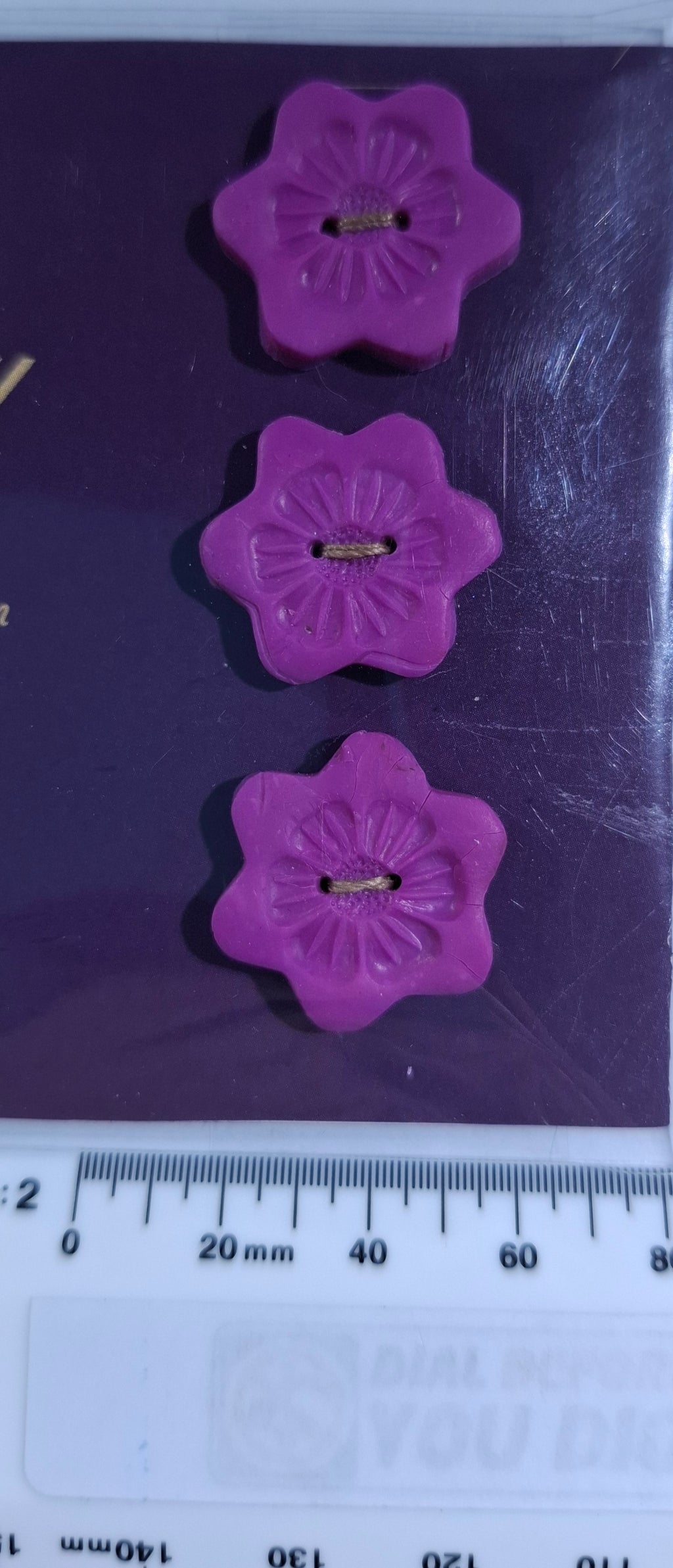 Star pink Stamped Buttons