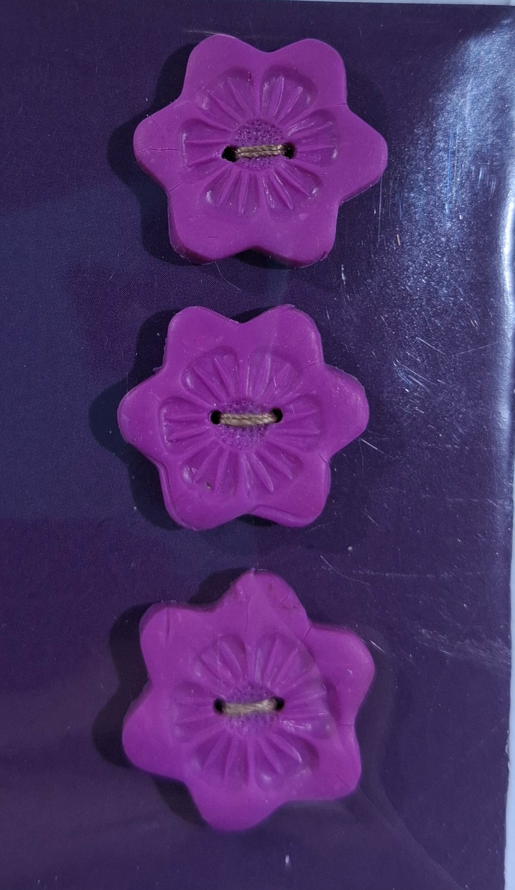 Star pink Stamped Buttons