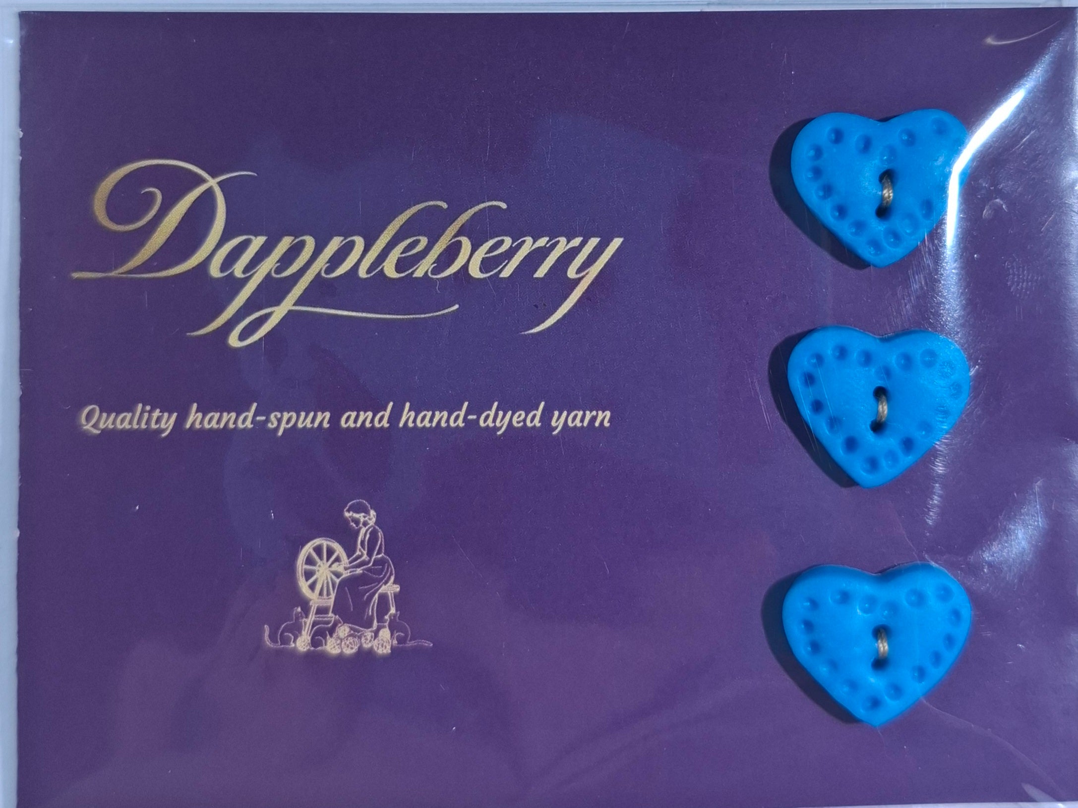 Blue Heart Dot Buttons