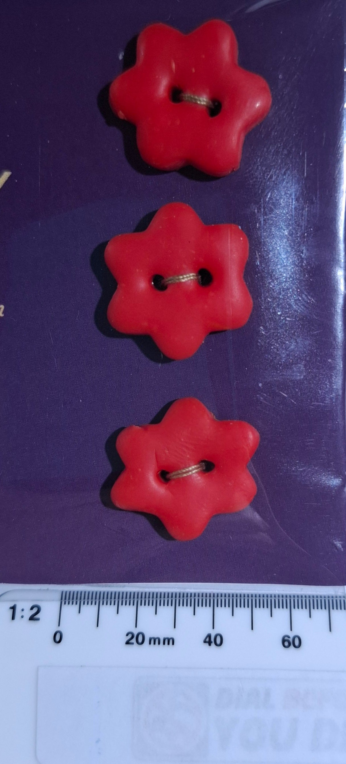 Star Buttons Red