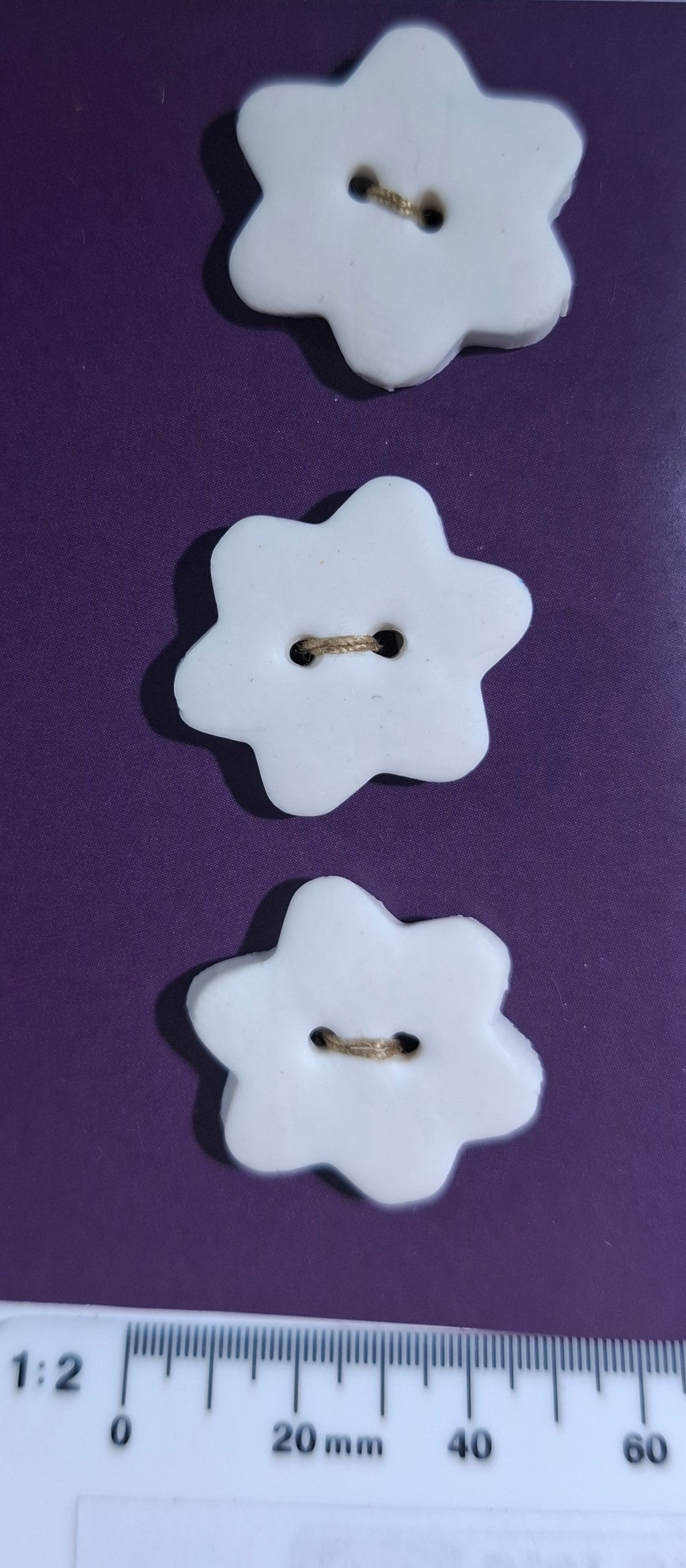 Star Button White