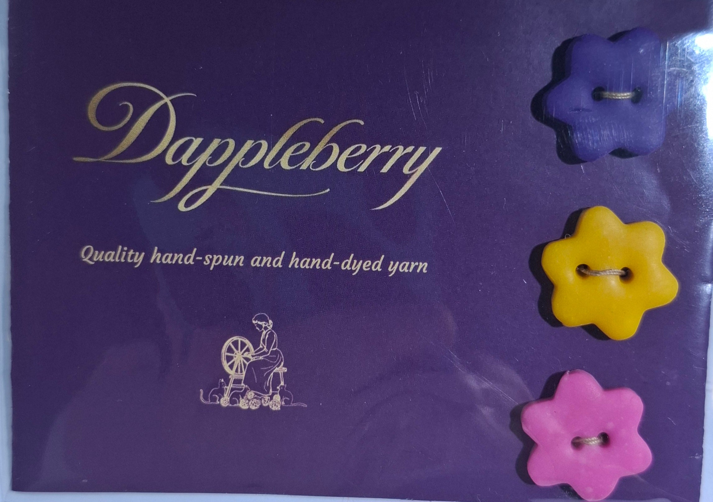 Star Buttons Purple Yellow Pink