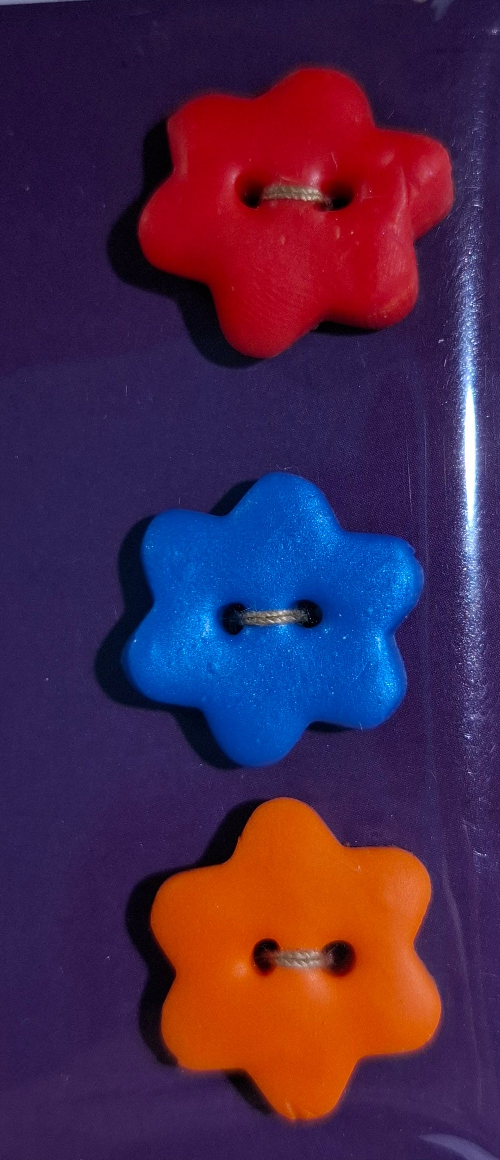 Star Button Red Blue Orange