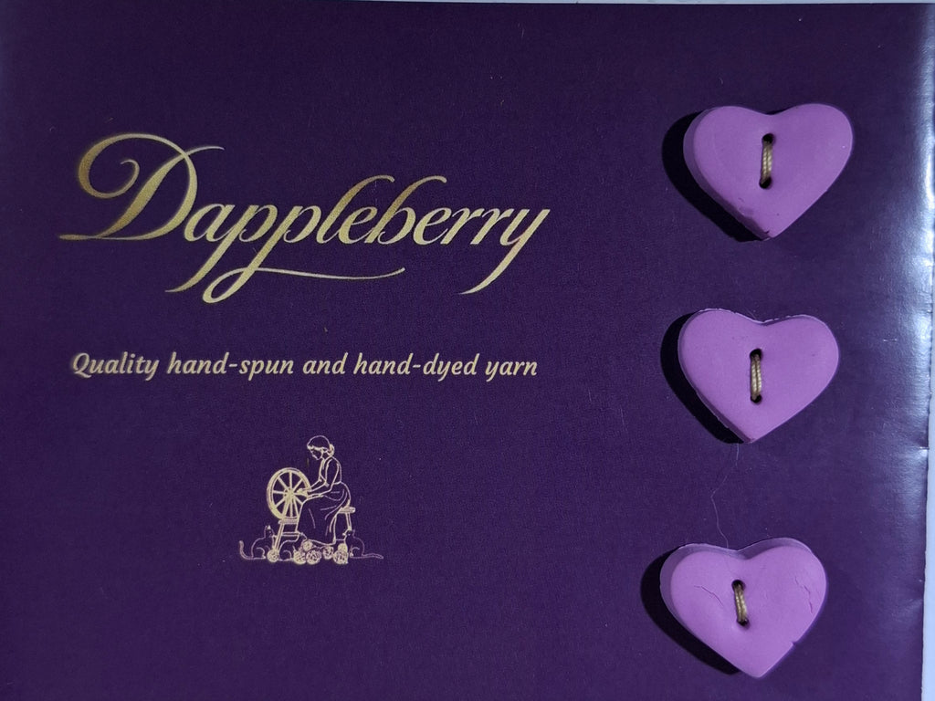 Heart Buttons Purple