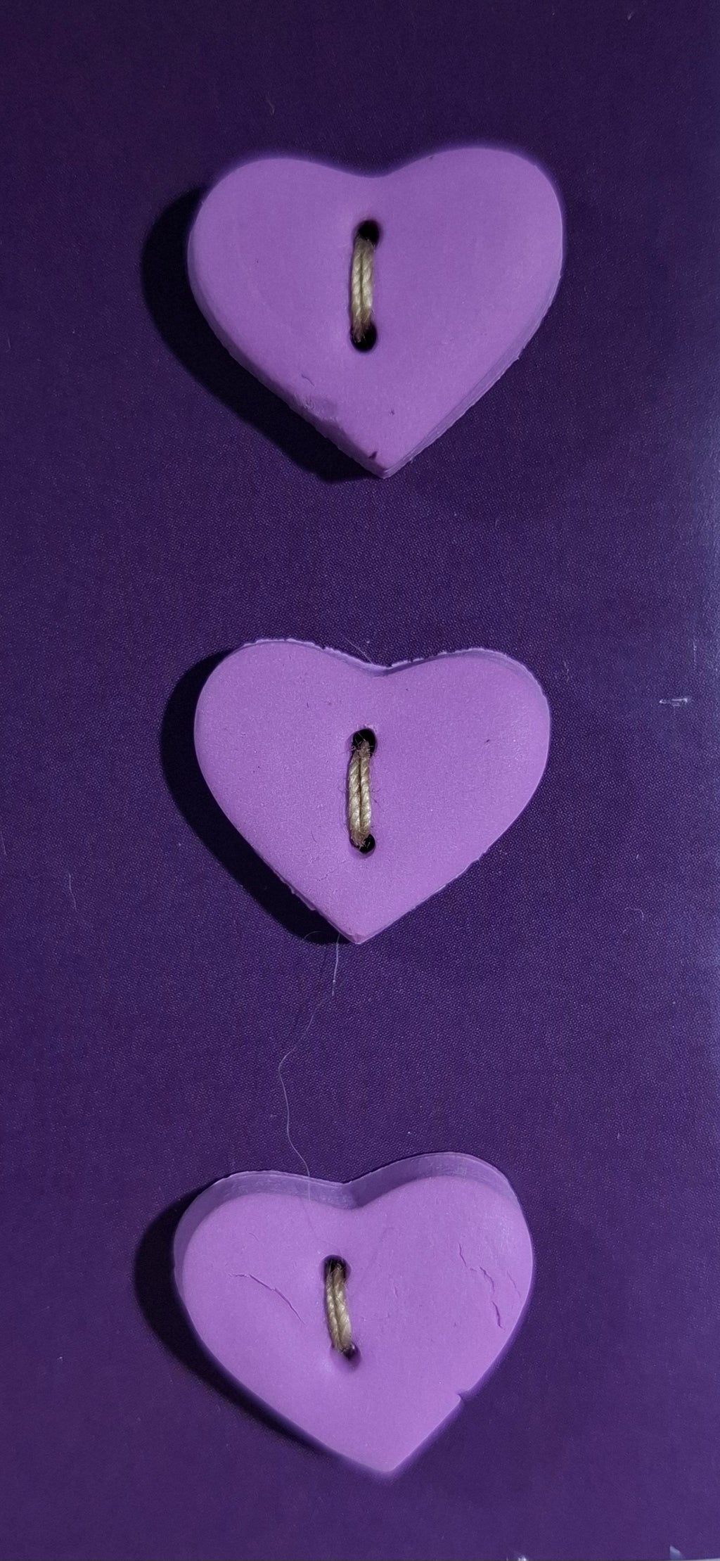 Heart Buttons Purple