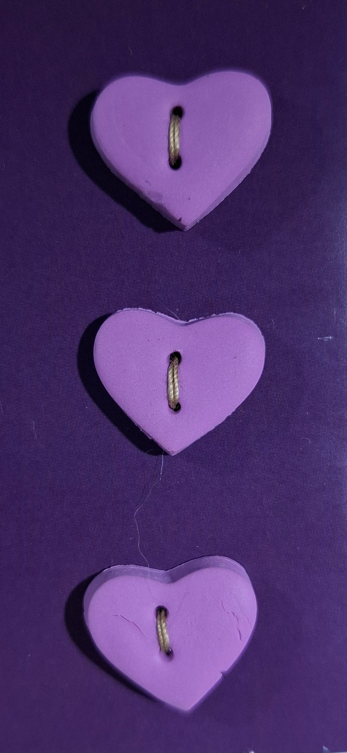 Heart Buttons Purple