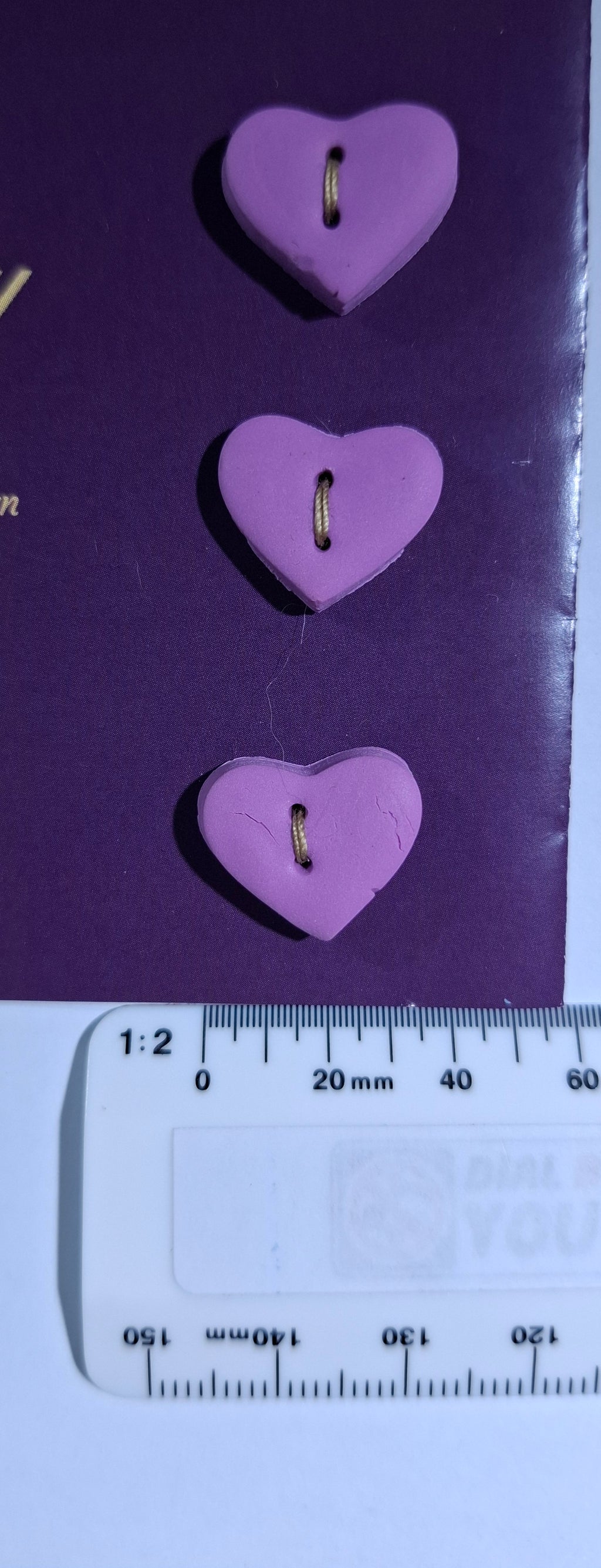 Heart Buttons Purple