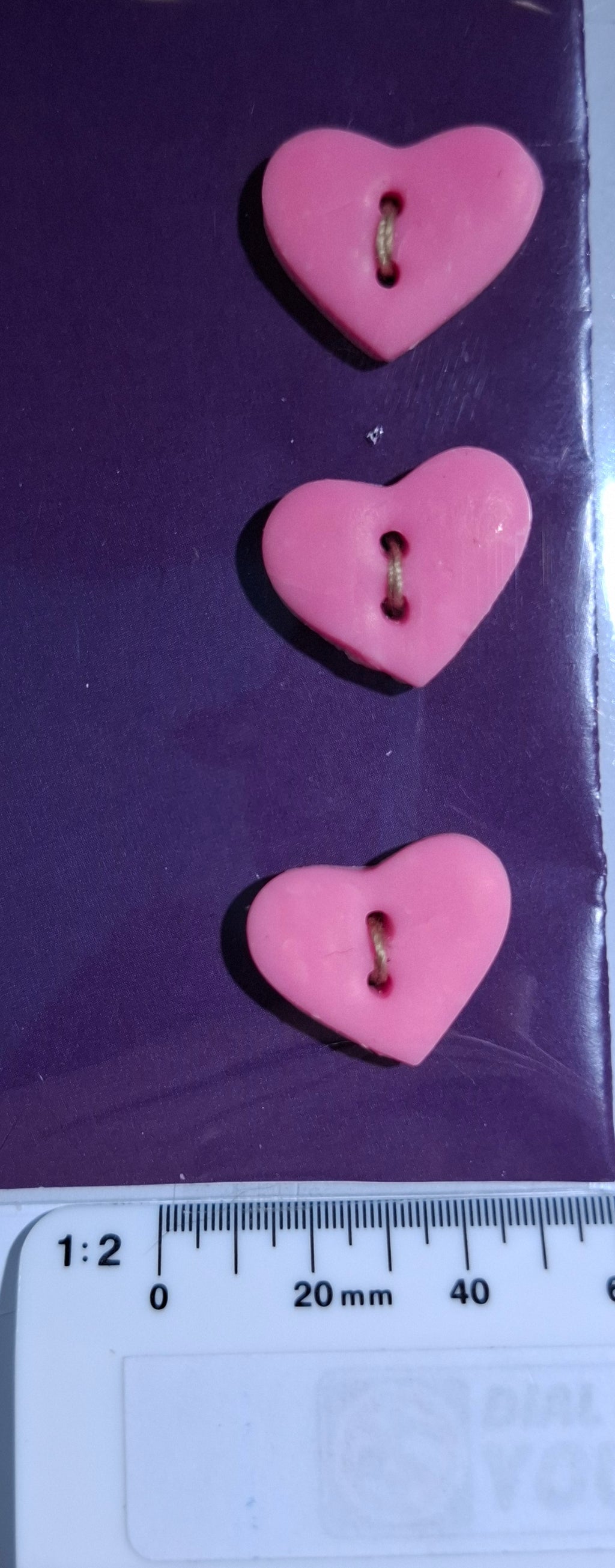 Heart Buttons Pink