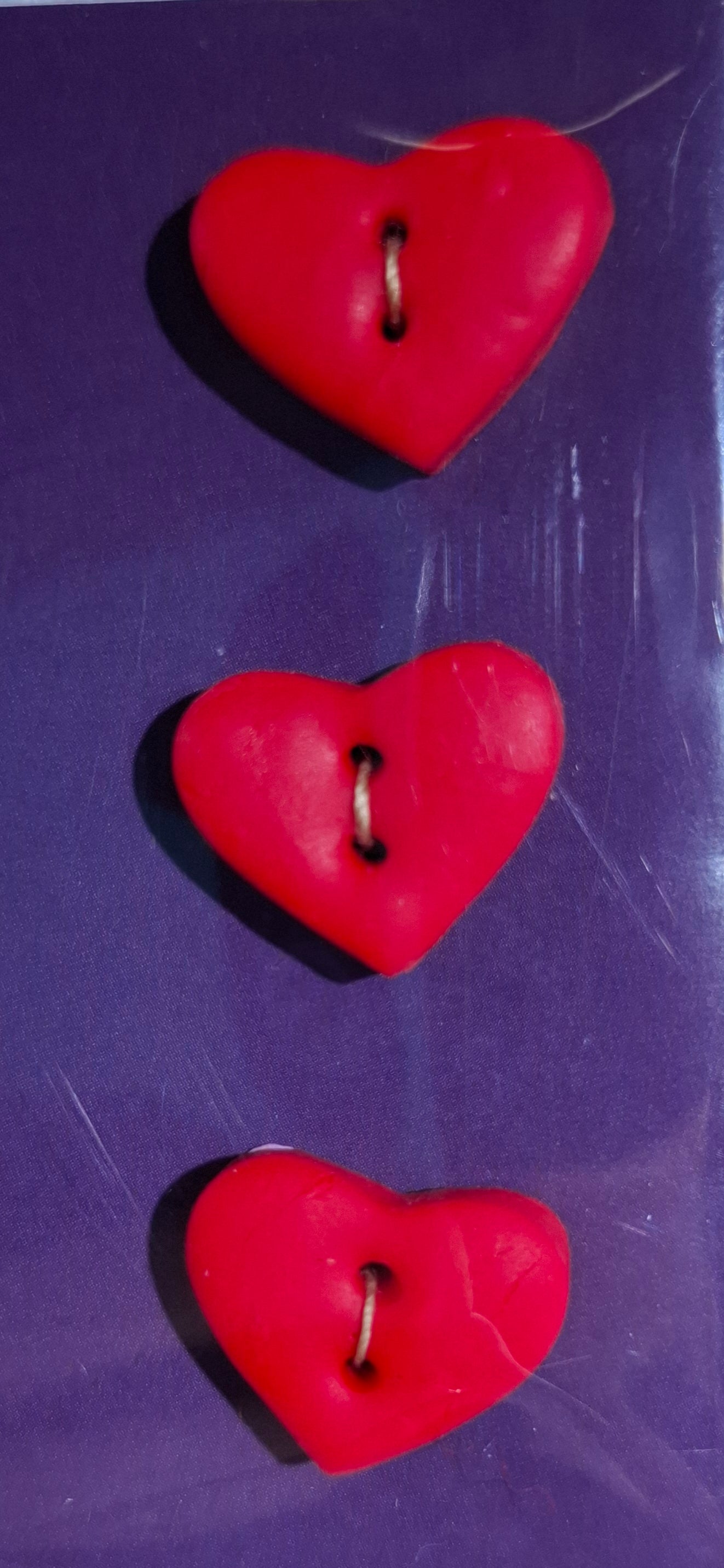 Heart Buttons Red