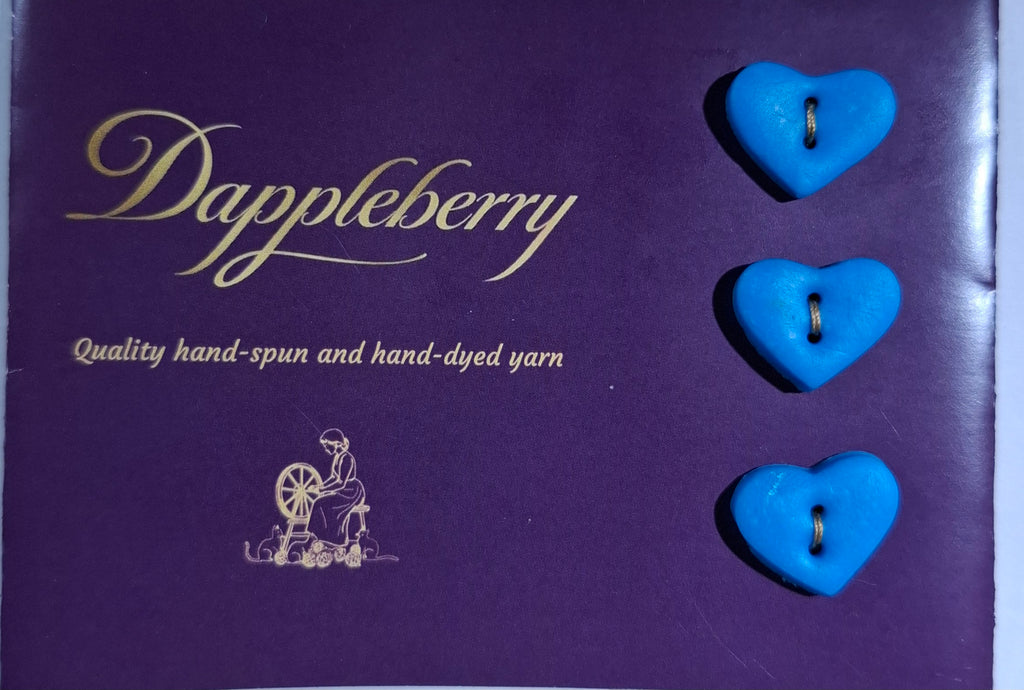 Heart Buttons Blue