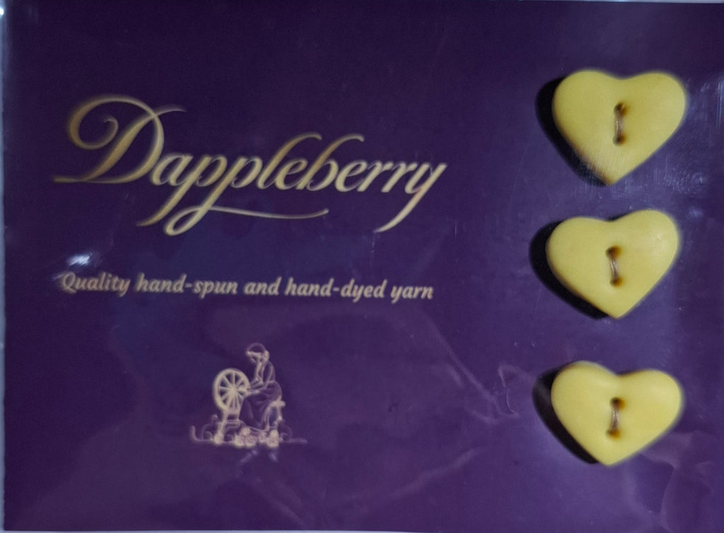 Heart Button Yellow