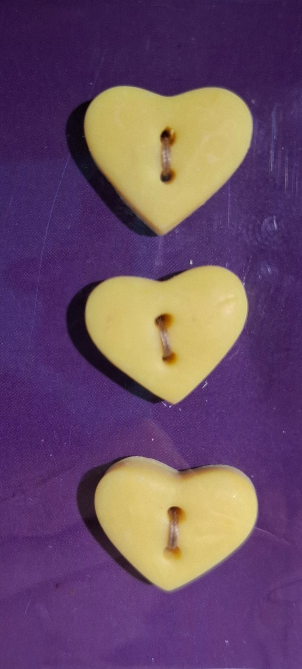 Heart Button Yellow