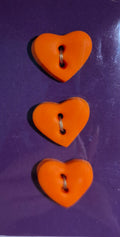 Heart Button Orange