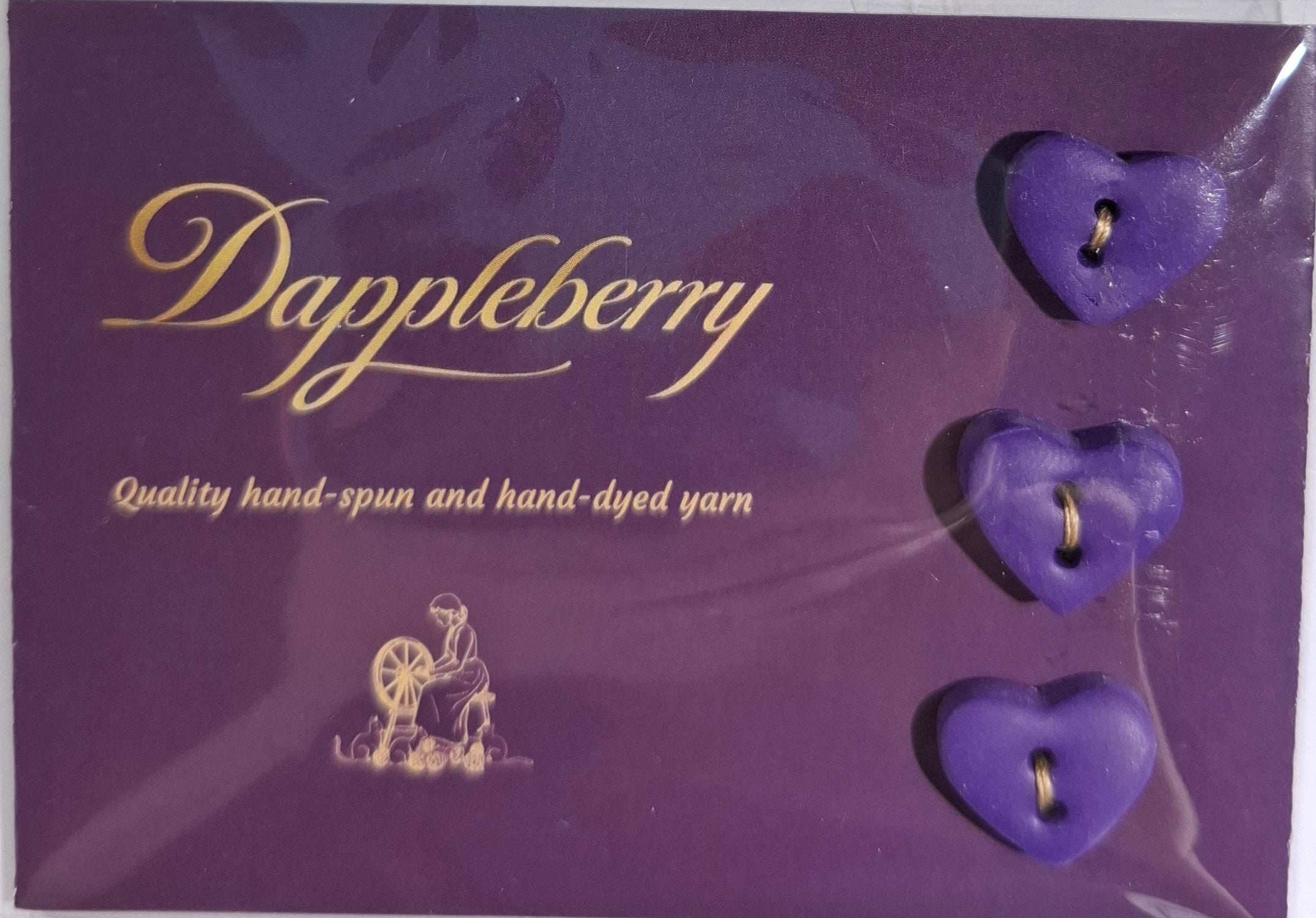 Heart Button Purple