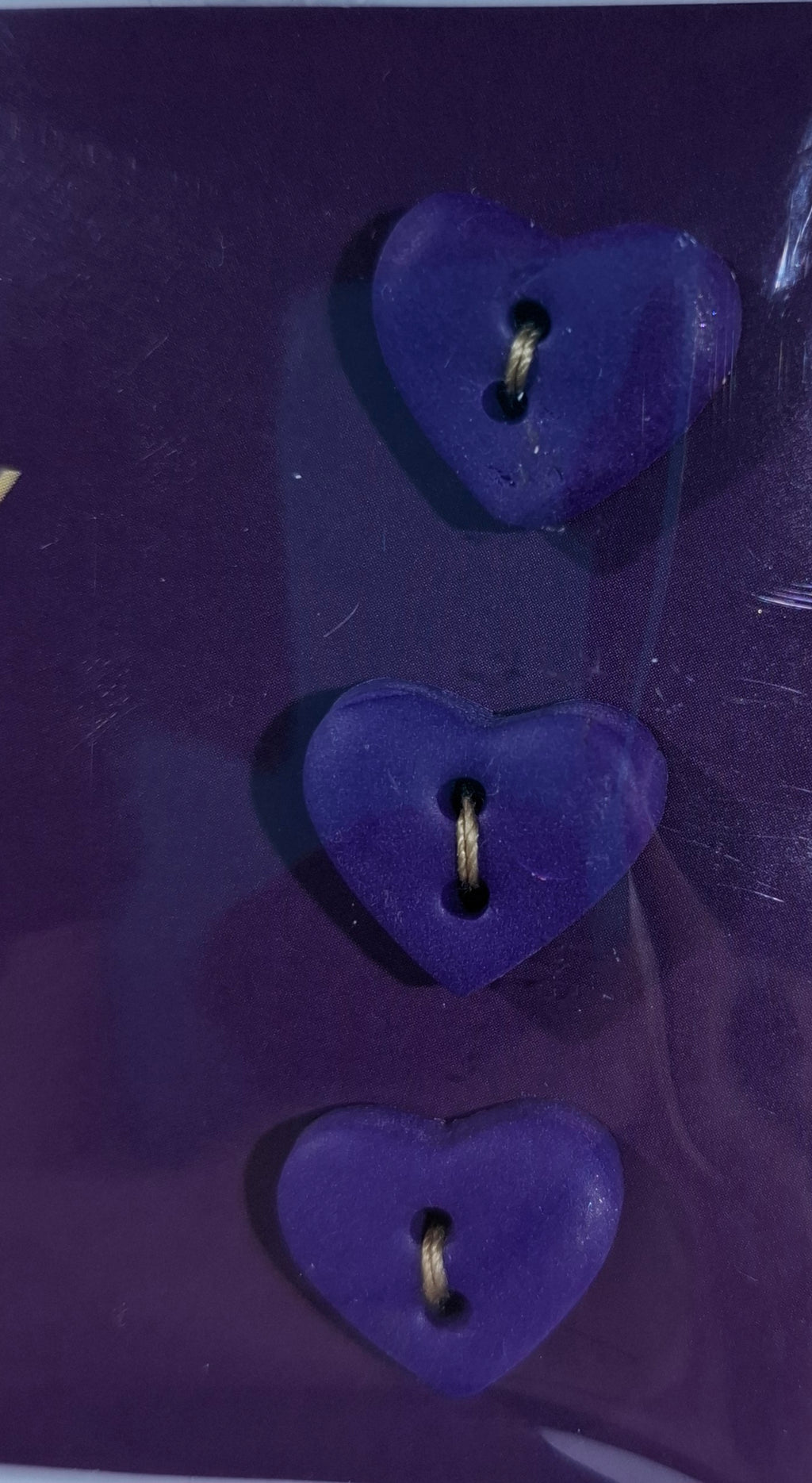 Heart Button Purple