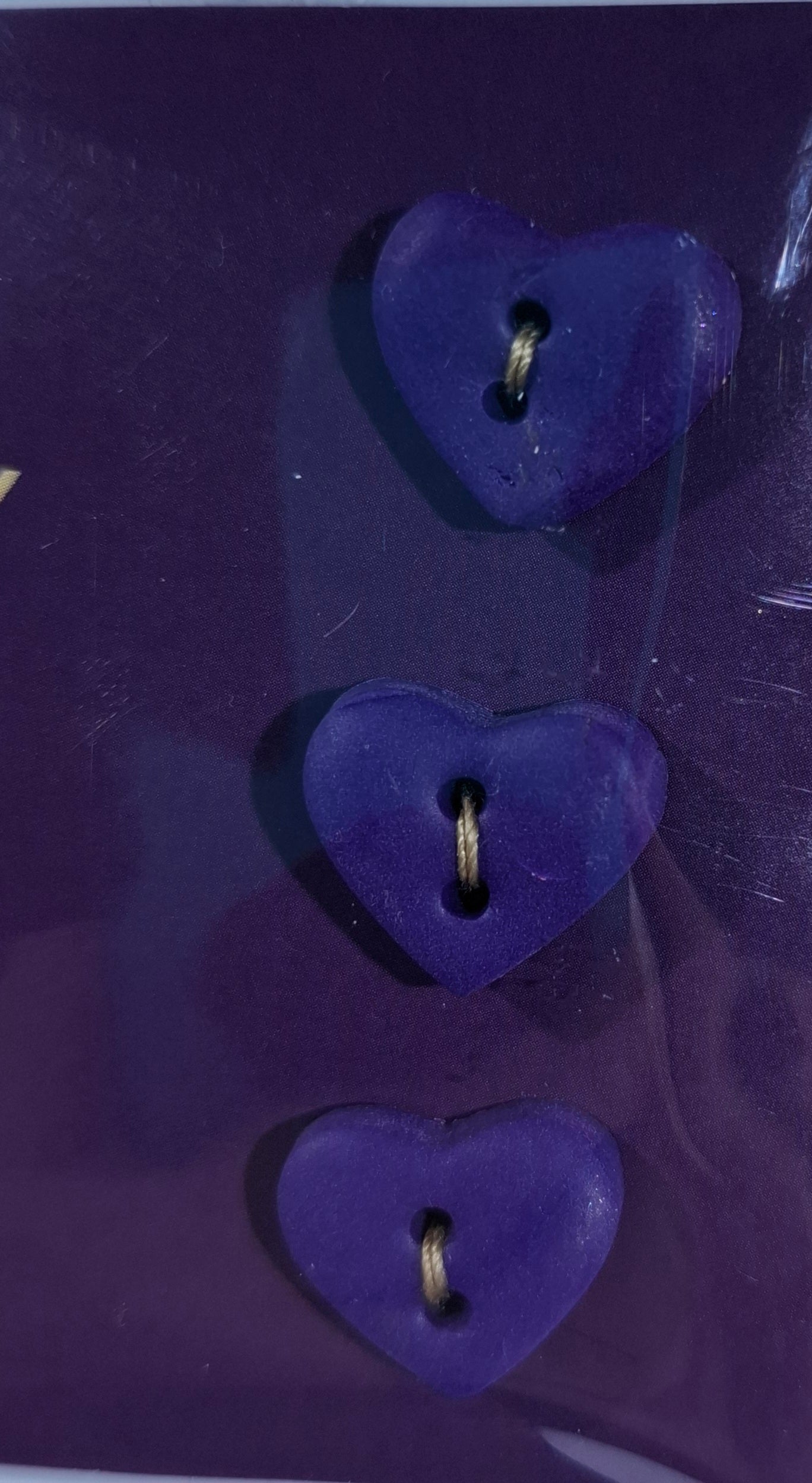 Heart Button Purple