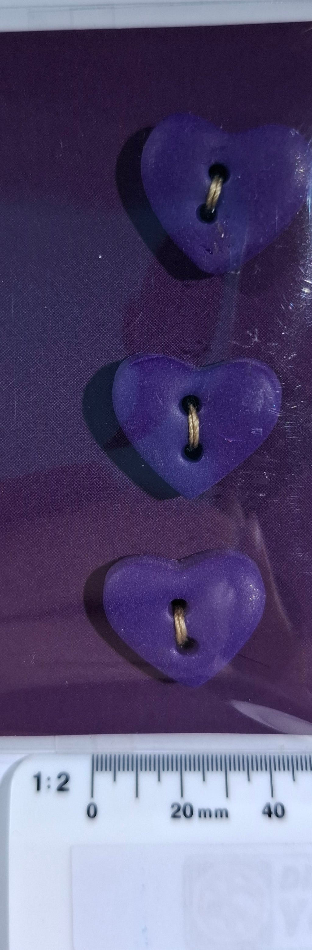 Heart Button Purple