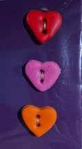 Heart Button Red Pink Orange