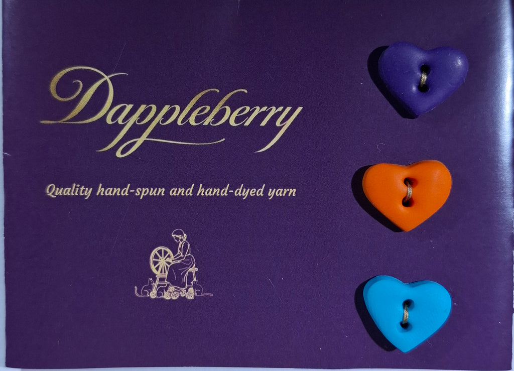 Heart Button Purple Orange Blue