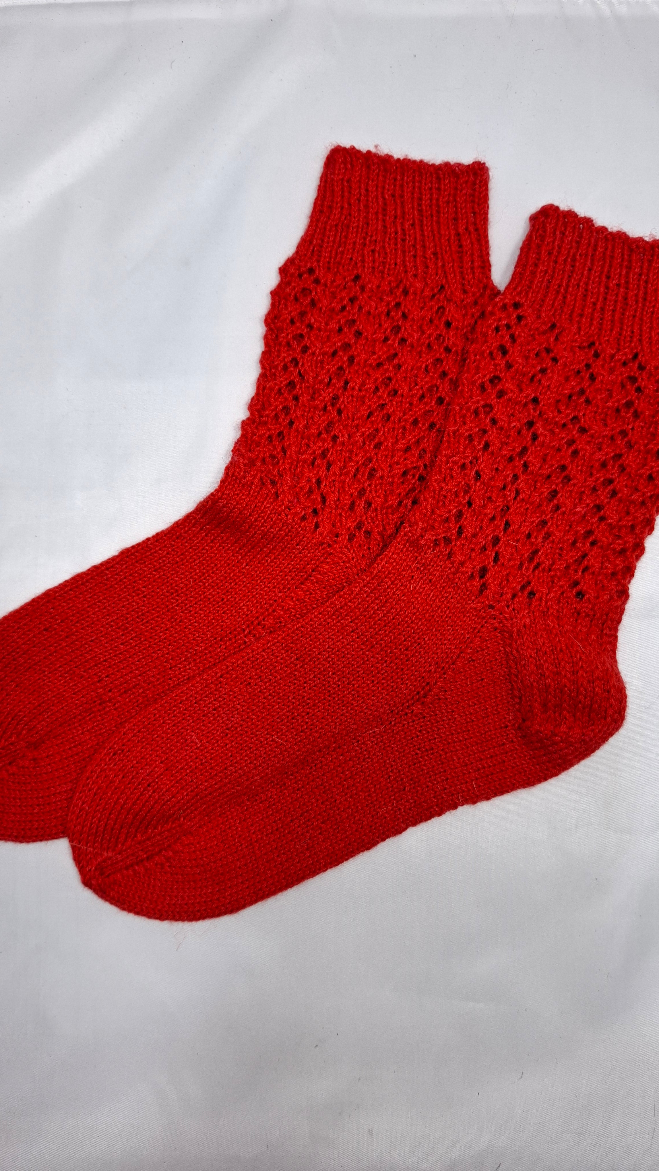 Socks Red Lace 17