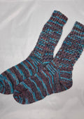 Socks Stripped Blue Grey Lace 16