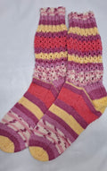 Socks Pink Yellow Lace 14