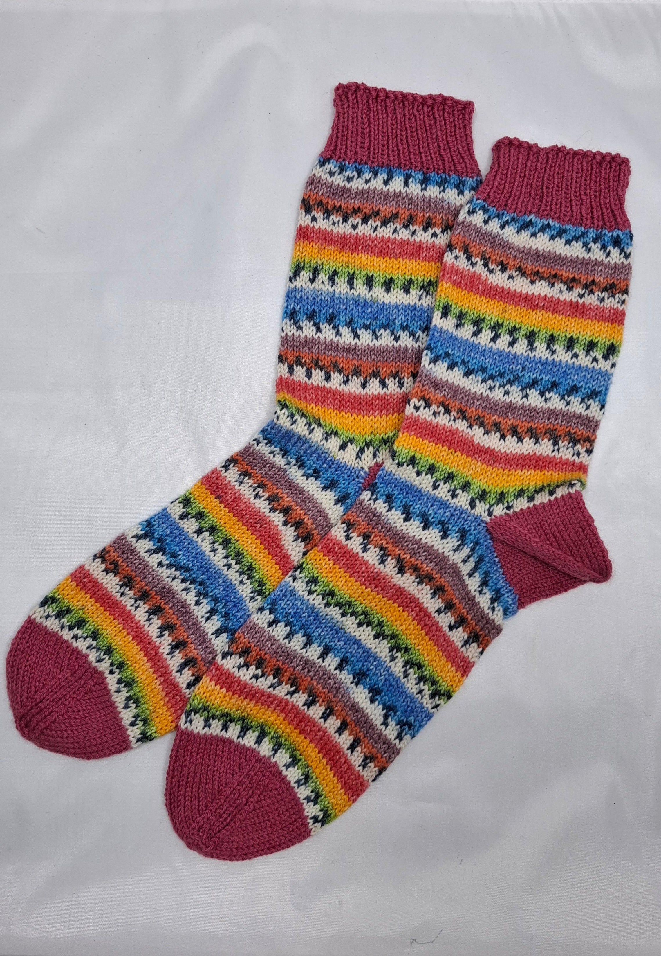 Socks Multi Coloured Pink 10