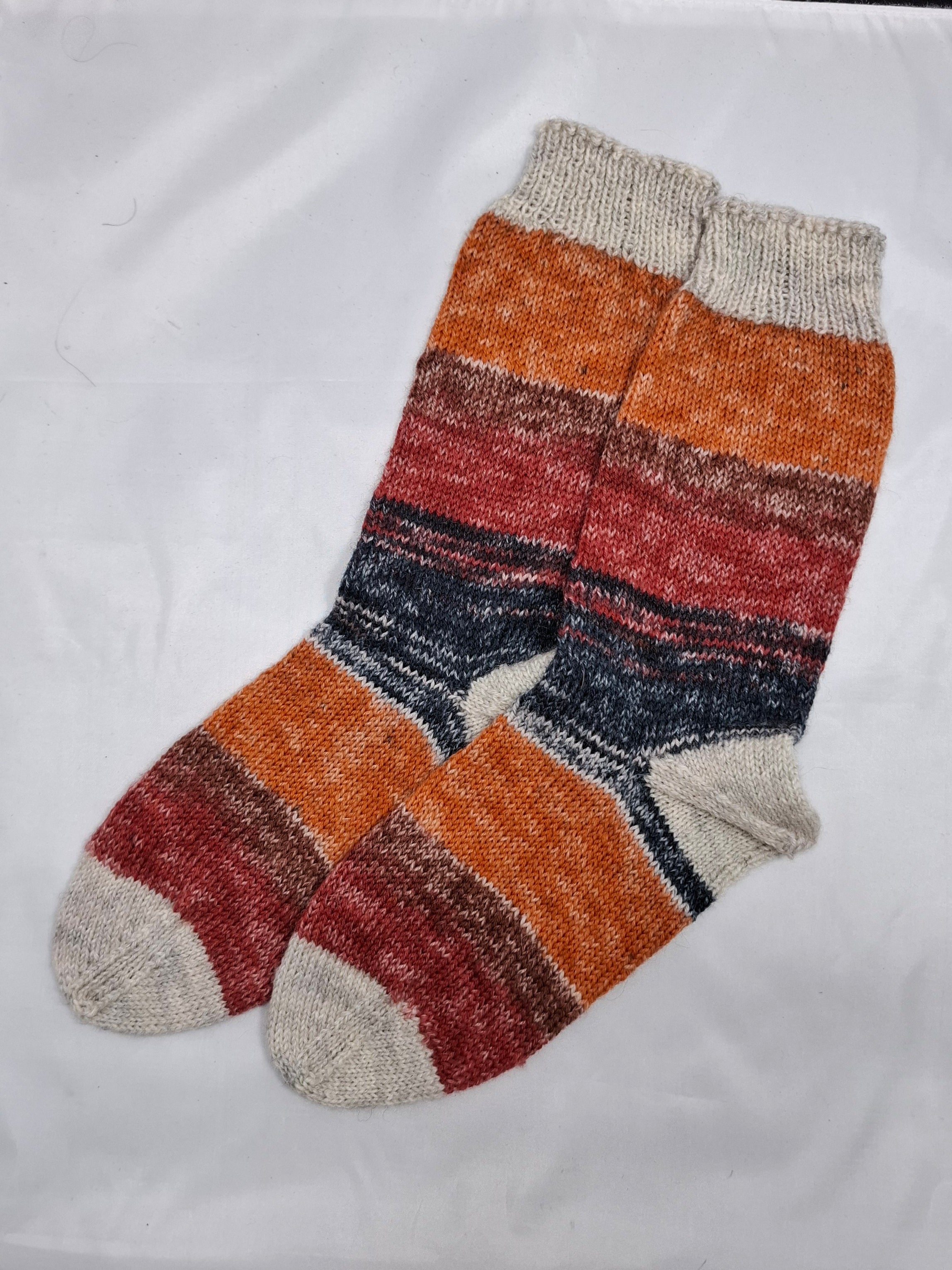 Socks Orange Red 12